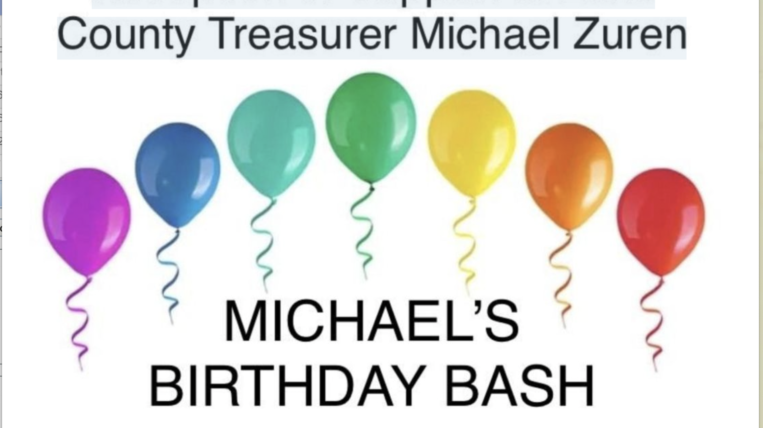 Special Reception in Support of Lake County Treasurer Michael Zuren